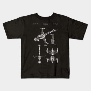 B-Wing Fighter (white) Kids T-Shirt